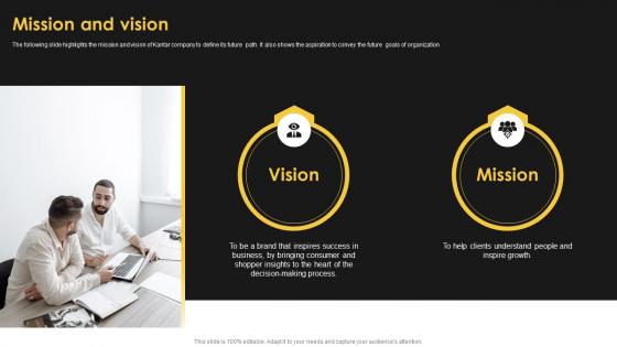 Mission And Vision Kantar Company Profile Ppt Professional Designs Download