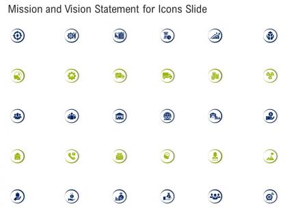Mission and vision statement for icons slide ppt template