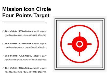 Mission icon circle four points target