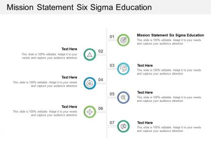 Mission statement six sigma education ppt powerpoint presentation slide cpb