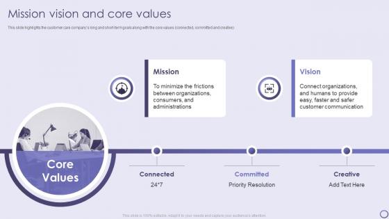 Mission Vision And Core Values Inbound And Outbound Services Company Profile