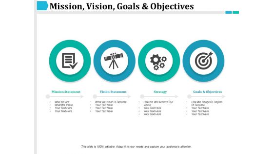Mission vision goals and objectives ppt slide themes
