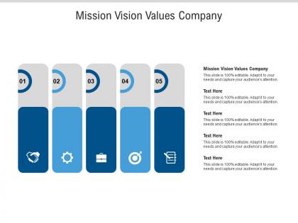 Mission vision values company ppt powerpoint presentation icon visual aids cpb