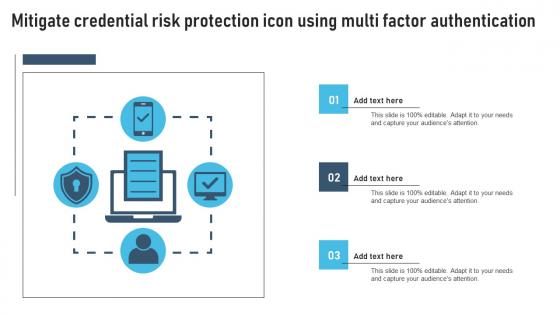 Mitigate Credential Risk Protection Icon Using Multi Factor Authentication