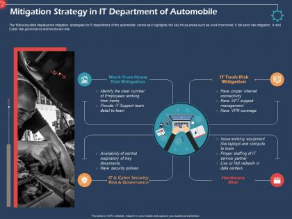 Mitigation strategy in it department of automobile security ppt layout