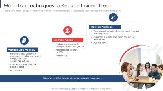 Mitigation Techniques To Reduce Insider Threat