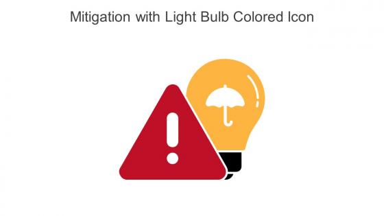 Mitigation With Light Bulb Colored Icon In Powerpoint Pptx Png And Editable Eps Format