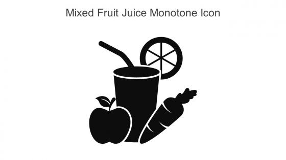 Mixed Fruit Juice Monotone Icon In Powerpoint Pptx Png And Editable Eps Format