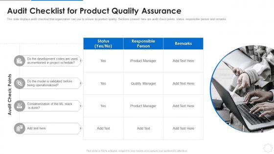 Ml devops cycle it audit checklist for product quality assurance