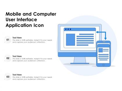 Mobile and computer user interface application icon