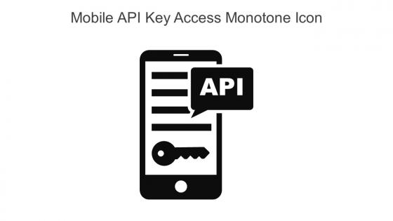 Mobile API Key Access Monotone Icon In Powerpoint Pptx Png And Editable Eps Format