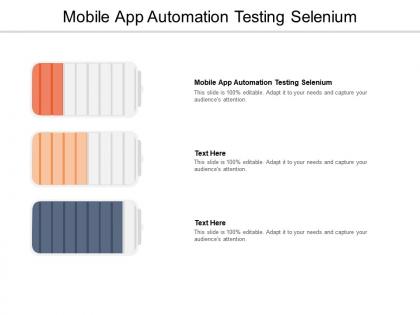 Mobile app automation testing selenium ppt powerpoint presentation gallery maker cpb