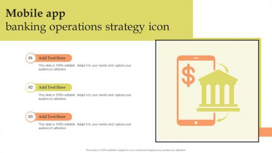 Mobile App Banking Operations Strategy Icon