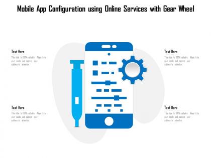 Mobile app configuration using online services with gear wheel