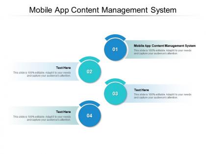 Mobile app content management system ppt powerpoint presentation tips cpb