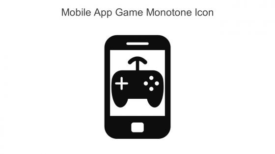 Mobile App Game Monotone Icon In Powerpoint Pptx Png And Editable Eps Format