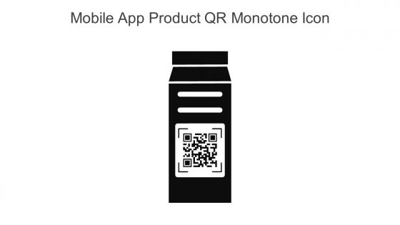 Mobile App Product QR Monotone Icon In Powerpoint Pptx Png And Editable Eps Format