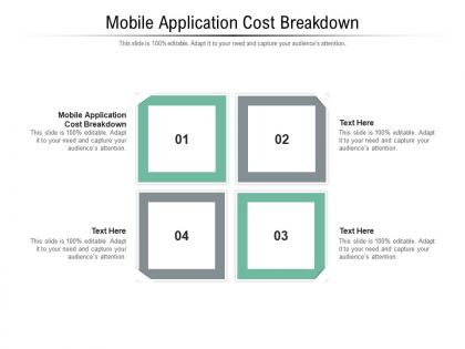 Mobile application cost breakdown ppt powerpoint presentation cpb