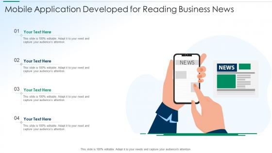Mobile application developed for reading business news