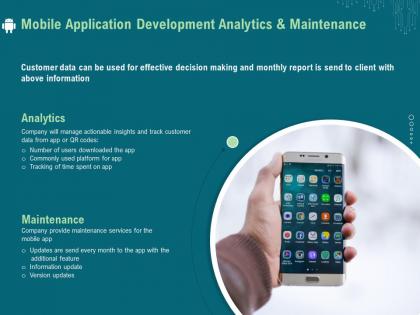 Mobile application development analytics and maintenance ppt ideas