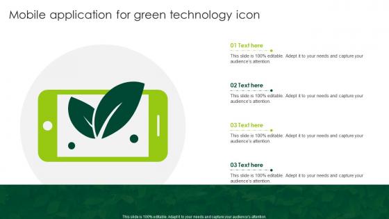 Mobile Application For Green Technology Icon