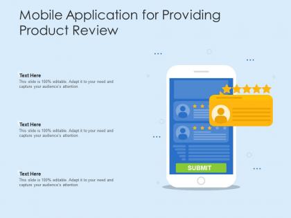 Mobile application for providing product review