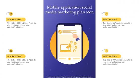 Mobile Application Social Media Marketing Plan Icon