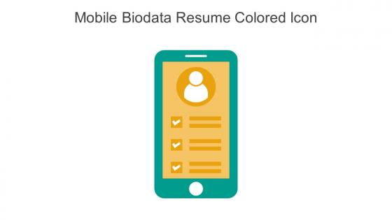 Mobile Biodata Resume Colored Icon In Powerpoint Pptx Png And Editable Eps Format