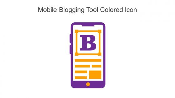 Mobile Blogging Tool Colored Icon In Powerpoint Pptx Png And Editable Eps Format