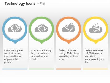 Mobile camera film flap ppt icons graphics