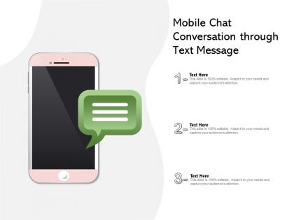 Mobile chat conversation through text message
