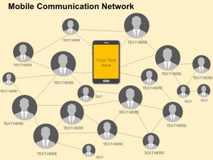Mobile communication network flat powerpoint design