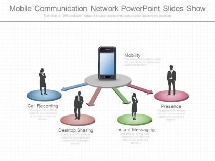 Mobile communication network powerpoint slides show