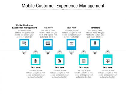 Mobile customer experience management ppt powerpoint presentation icon deck cpb