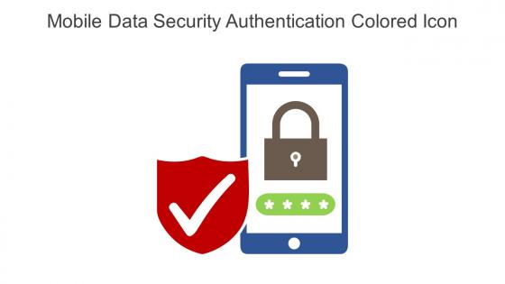 Mobile Data Security Authentication Colored Icon In Powerpoint Pptx Png And Editable Eps Format