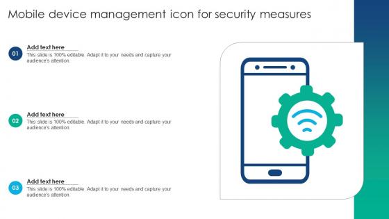 Mobile Device Management Icon For Security Measures