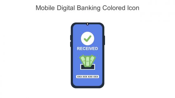 Mobile Digital Banking Colored Icon In Powerpoint Pptx Png And Editable Eps Format