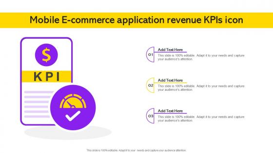 Mobile E Commerce Application Revenue KPIs Icon