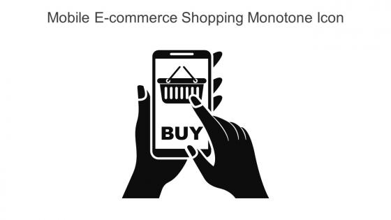 Mobile E Commerce Shopping Monotone Icon In Powerpoint Pptx Png And Editable Eps Format