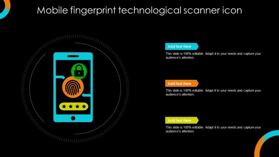 Mobile Fingerprint Technological Scanner Icon