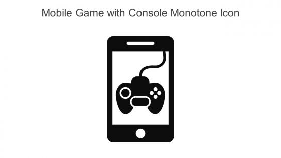 Mobile Game With Console Monotone Icon In Powerpoint Pptx Png And Editable Eps Format