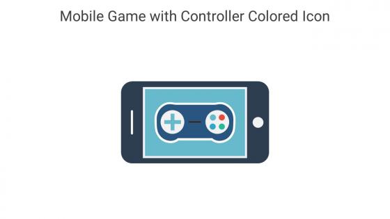 Mobile Game With Controller Colored Icon In Powerpoint Pptx Png And Editable Eps Format