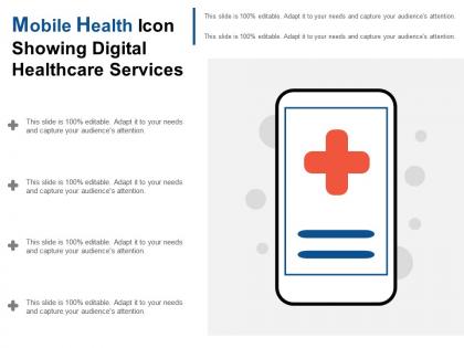 Mobile health icon showing digital healthcare services