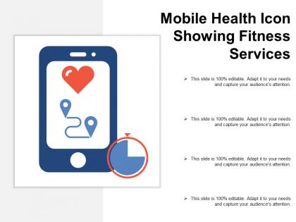Mobile health icon showing fitness services