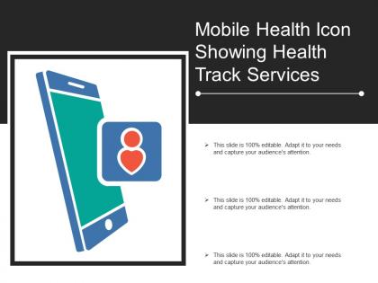 Mobile health icon showing health track services