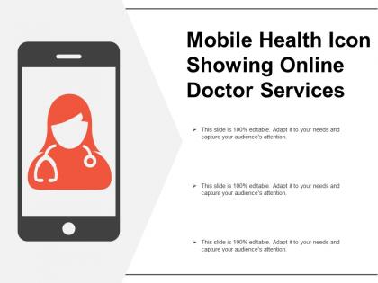 Mobile health icon showing online doctor services