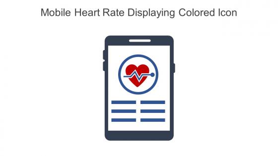 Mobile Heart Rate Displaying Colored Icon In Powerpoint Pptx Png And Editable Eps Format