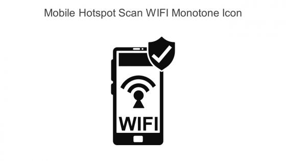 Mobile Hotspot Scan WIFI Monotone Icon In Powerpoint Pptx Png And Editable Eps Format