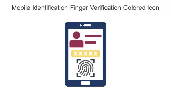 Mobile Identification Finger Verification Colored Icon In Powerpoint Pptx Png And Editable Eps Format
