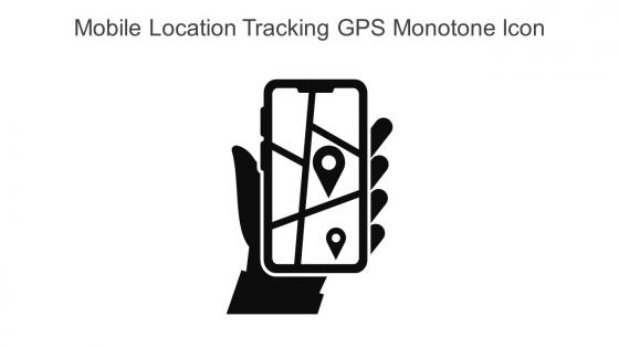 Mobile Location Tracking Gps Monotone Icon In Powerpoint Pptx Png And Editable Eps Format